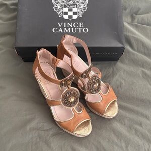 Vince Camuto Brown Espadrille Sandals